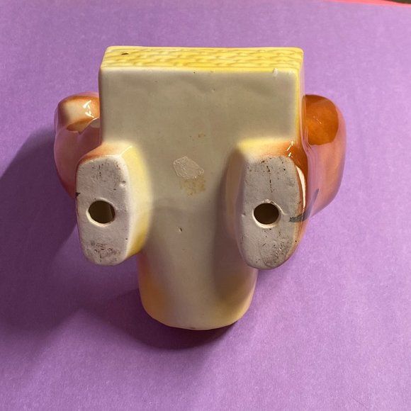 MidCentury 1950’s Dachshund Kitschy Ceramic Dresser Caddy Trinket Planter - Picture 3 of 9